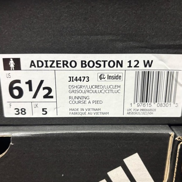 Adidas Silver ADIZERO BOSTON 12 Women’s Sneakers - Picture 7 of 13